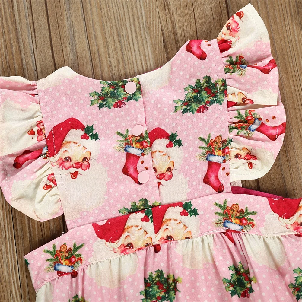 Рождественское платье-комбинезон для девочек; Одежда для маленьких девочек; одинаковый Рождественский комбинезон для сестры; комплект одежды