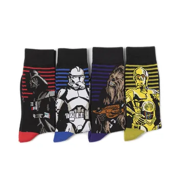 

starwars socks men black Knight storm troops funny star wars party casual men's socks personality black cotton men socks dress