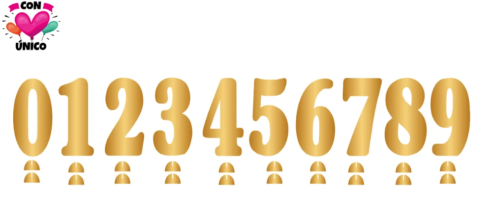 CONUNICO Happy Birthday Party Wedding Party Kids Party Table Decorations Party Supplies Shiny Golden EVA Foam Number 4,GD52700 - Color: 0-9