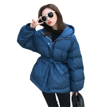 

Oversize Winter Jacket Women Loose Student Slim Parka Coat Hooded Warm Thick Black Down Cotton Coat Padded Chaqueta Mujer Q2107