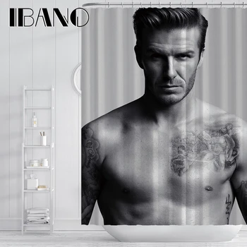 

IBANO Man Star Shower Curtain Waterproof Polyester Fabric Bath Curtain For The Bathroom With 12 pcs Hooks Hot Sale