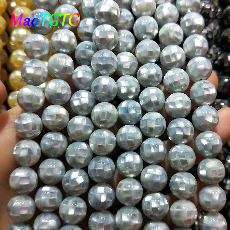 

Gray Abalone Shell Round Beads For Jewelry Making Necklace Bracelet 10mm Natural Abalone Shell Round Loose Beads Wholesale