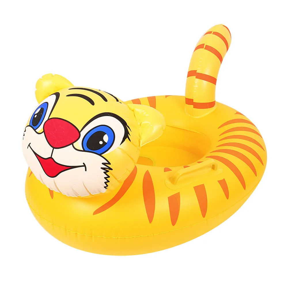 Детский поплавок для плавания, кольцо для бассейна, детское кресло для отдыха, детская ручка с тигром, мультяшное сиденье, кольцо на шею для плавания, безопасный круг для младенцев