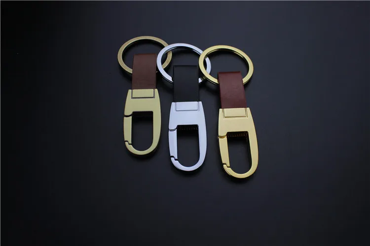 Fashion Leather Keychain Single Ring Waist Hanging Men Car Key Chain Customization LogoG-125