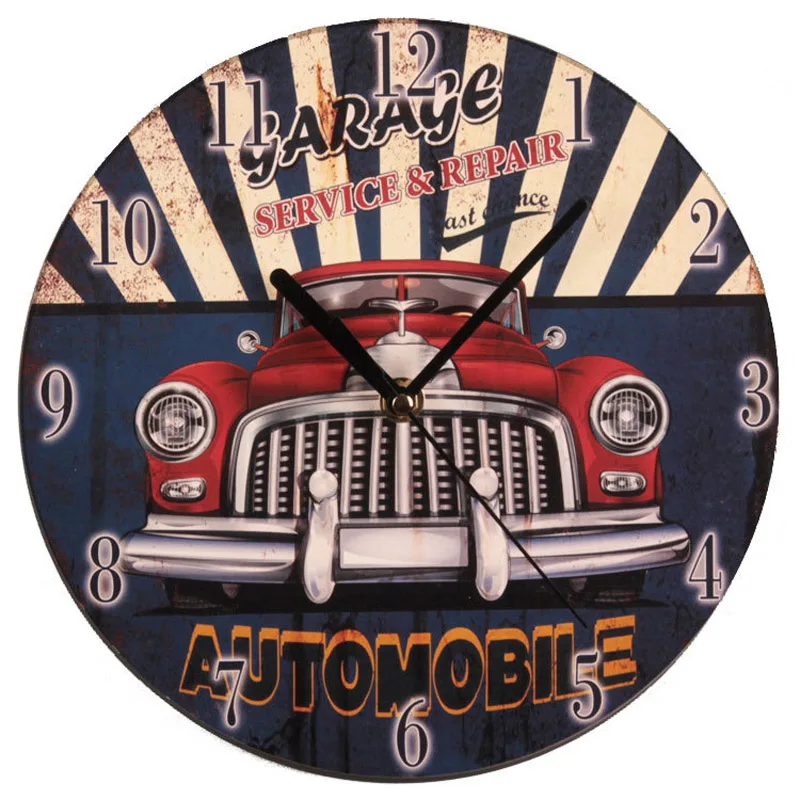 

Retro Wall Wooden Clocks Brief Design Silent Home Cafe Office Wall Decor Clocks for Kitchen Wall Art Large Wall Clocks Gifg