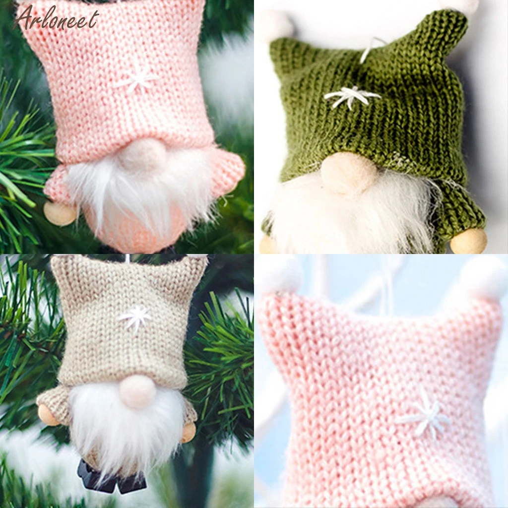 Милая шерстяная кукла гном Рождественская креативное украшение на