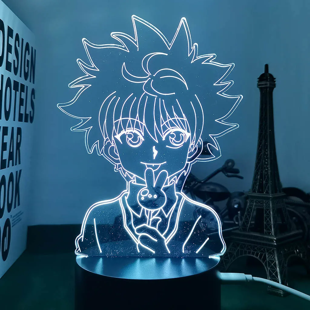 Anime Hunter X Hunter Killua 3d Led Light for Bedroom Decor Nightlight Birthday Gift Acrylic Led Night Lamp Hxh Cute Killua home depot dinosaur light