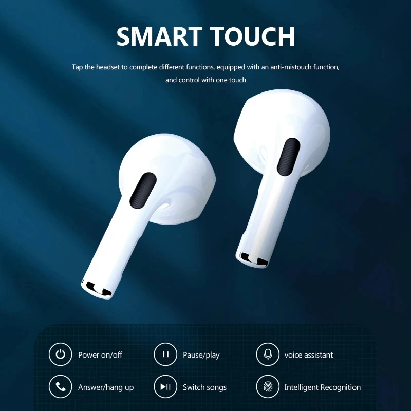 Mini Pro 4 TWS Airs Blutooth Earphone Wireless Sports Gaming Headphones Stereo Earbuds Elari PK i12 i9000 tws For Smart Phone