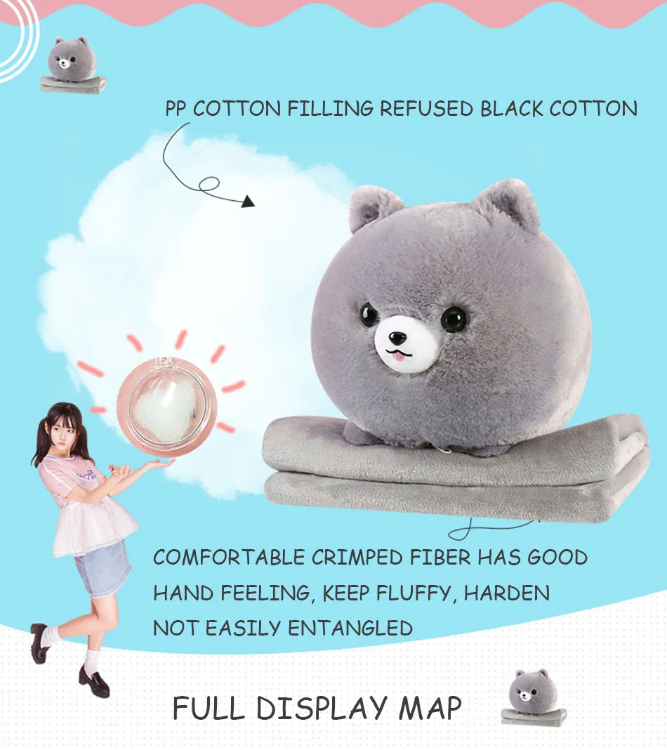 Macaco de Pelúcia Travesseiro com Cobertor Decoração para Sofá da Sala de Presente de Aniversário Feliz Kawaii Brinquedos Novo Bonito Macio Stuffed Boneca Almofada Brinquedo 6 Cobertor Decoração Para Sofá da Sala de