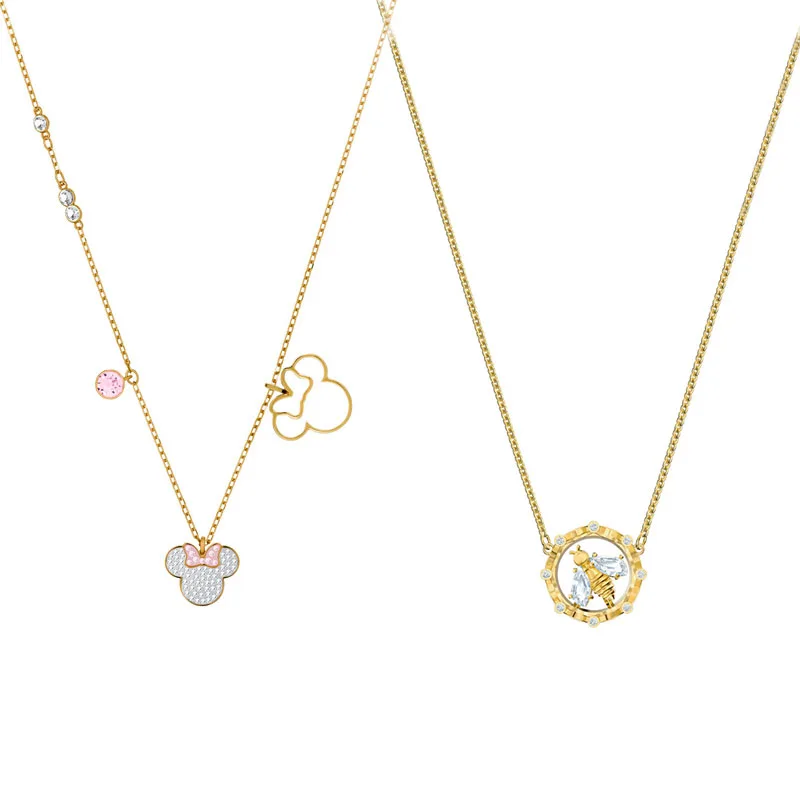 LIDU высококачественное модное ожерелье с подвеской Микки Минни пчела отправка