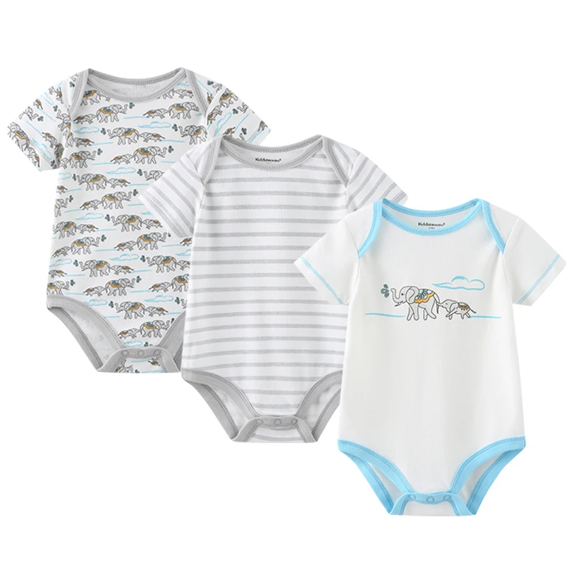 3pcs Baby Clothes Baby Rompers Cotton Infant short Sleeve Jumpsuits Boy Girl Summer Baby clothing set 3