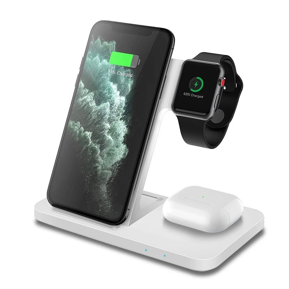 15W Fast Wireless Charger 4 in 1 Qi Charging Dock Station For iPhone 12 11 Pro XS MAX XR X 8 Apple Watch SE 6 5 4 3 AirPods Pro fantasy wireless charger Wireless Chargers