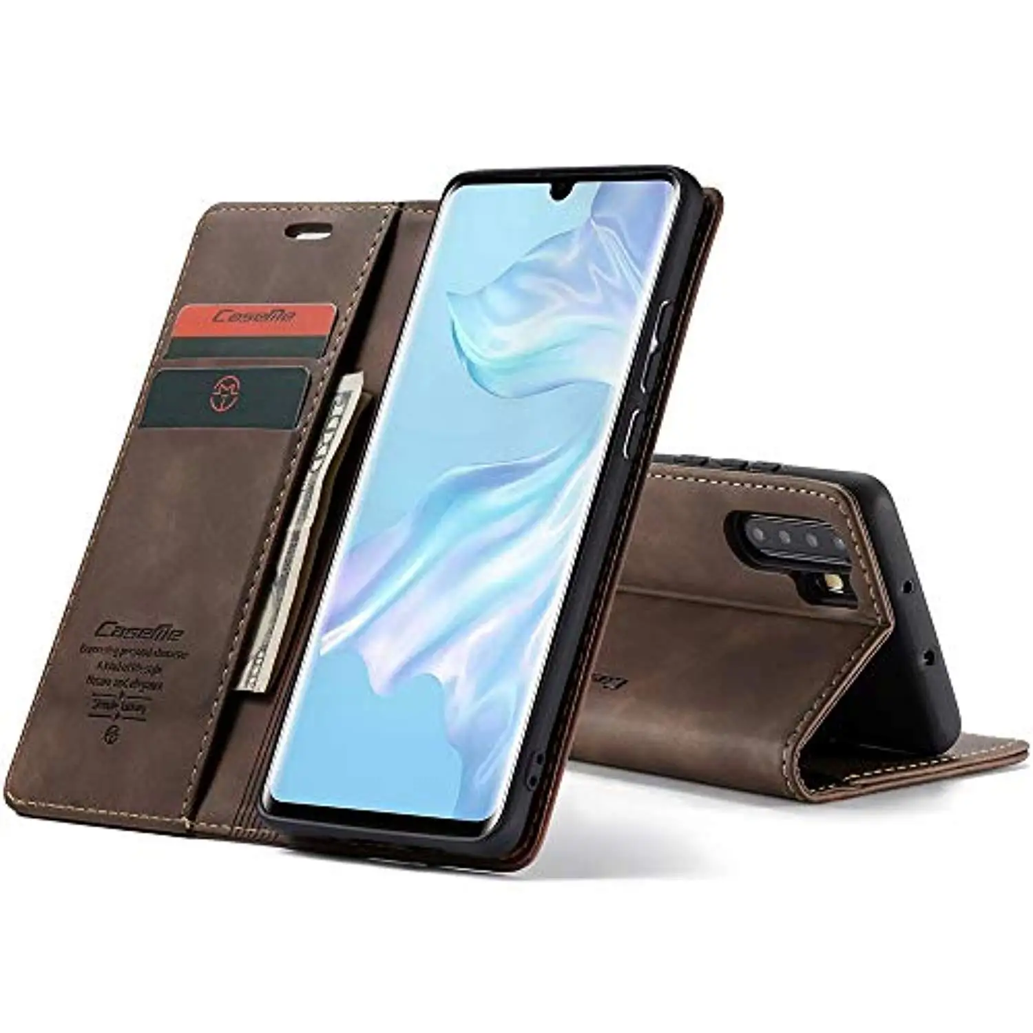 Coffee Brown Роскошный Магнитный Ретро стиль Матовый износостойкий кошелек кожаный флип-чехол для huawei P30 Pro P20 Honor 9 Lite чехол - Цвет: Coffee Brown