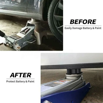 

4pcs Protective Repairing Adapter Auto Chassis Vehicle Jack Pad Rubber Lift Point Round Car Durable Practical For Tesla