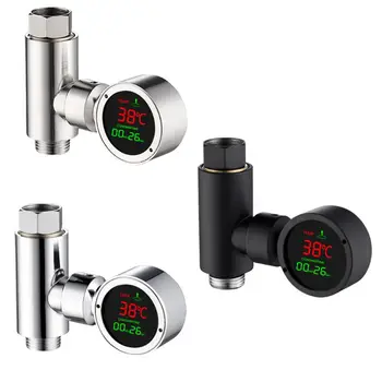 

LED Water Shower Thermometer Self-Generating Electricity Bath Temperature Meter 63HF