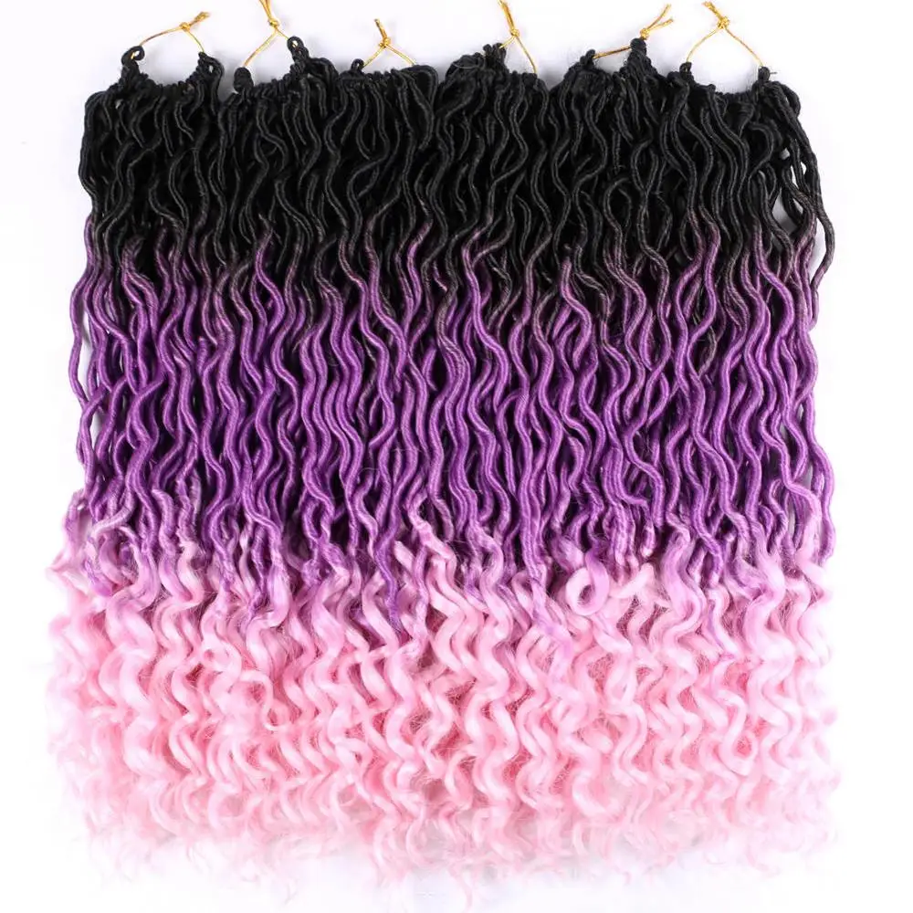 C4 Mtmei волосы 1" 24 богиня искусственные локоны в стиле Crochet волос с вьющимися заканчивается красочные искусственные Locs плетеные волнистые волосы, дреды для волос - Цвет: C4