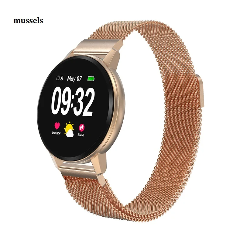 rose metal band S01 Bluetooth Смарт-браслет Модный кровяное давление водонепроницаемый спортивный трекер сердечного ритма Facebook WhatsApp для Android IOS - Цвет: rose metal band