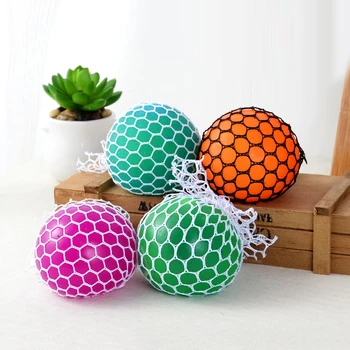 

Novetly Squeeze Ball Mesh Squishy Balls Stress Relief Grape Balls Relieve Pressure Balls Hand Fidget Toy Juguetes Halloween