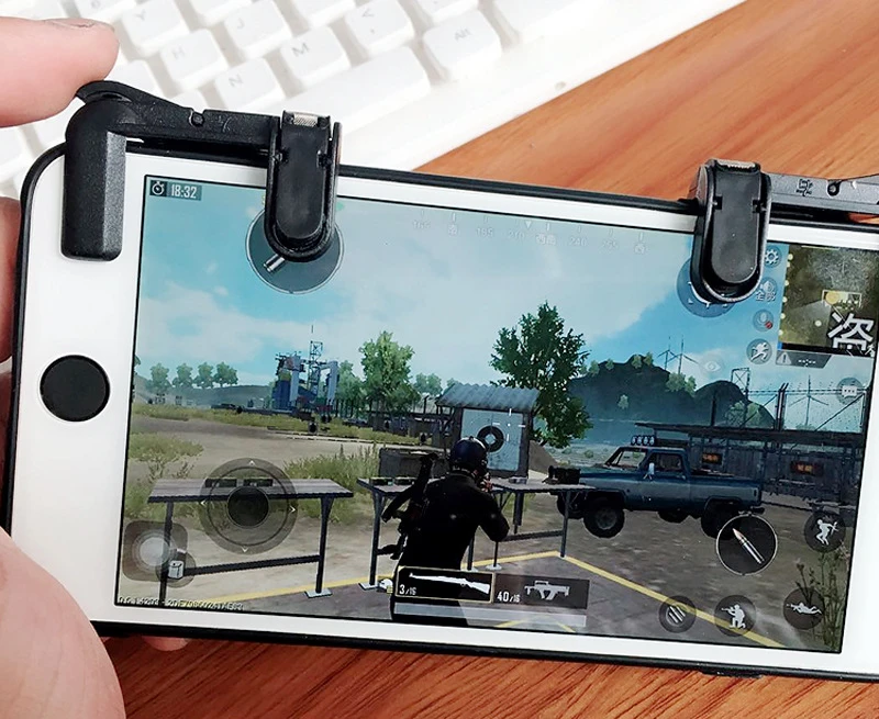 2 шт. для PUBG контроллер геймпад джойстик триггер мобильный телефон кнопка огня F3 L1R1 Aim ключ для iphone Android Xiaomi