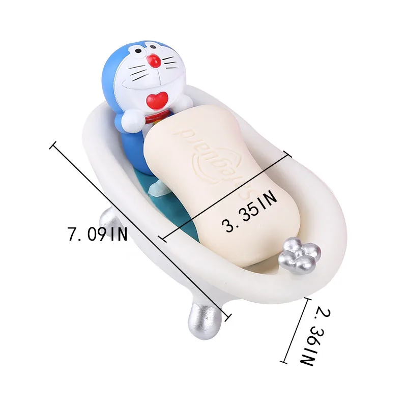 

Creative Drain Box Soap Storage Holder Doraemon Kt Cat Drying Rack Soap Holder Case Organizer Kitchen Bathroom Accessories