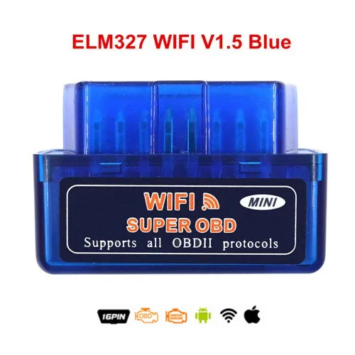 OBD2 ELM327 1,5 HH OBD диагностический сканер ELM 327 V1.5 Bluetooth OBDII автоматический считыватель кодов Поддержка всех OBD2 OBD 2 протоколов - Цвет: WIFI V1.5