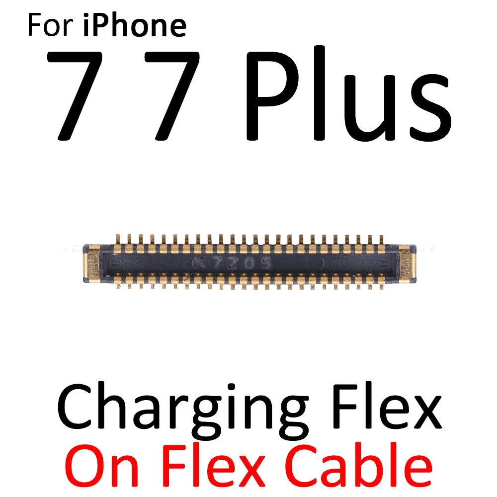 2 шт./лот зарядный док-порт разъем FPC для iPhone 6S 7 8 Plus X XS Max XR логика на материнской плате - Цвет: On Flex 7 7 Plus