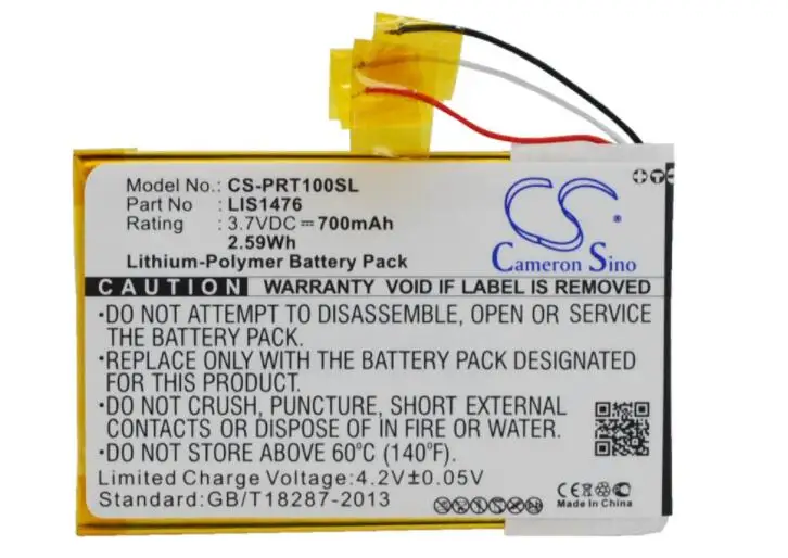 

cameron sino 700mah battery for SONY PRS-T1 PRS-T2 T3 T3E T3S 1-853-104-11 LIS1476 LIS1476MHPPC(SY6) Ebook, eReader Battery