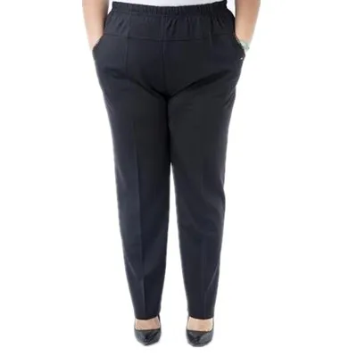 Large Women Pants Plus Size 6XL Middle Age Women's Thicken Winter Capris Pants High Waist Plus Velvet Warm Trousers J261