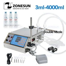 ZONESUN – Machine de remplissage électrique manuelle, pompe à commande numérique, petite bouteille, Tube, parfum, eau minérale, jus, huile, liquide