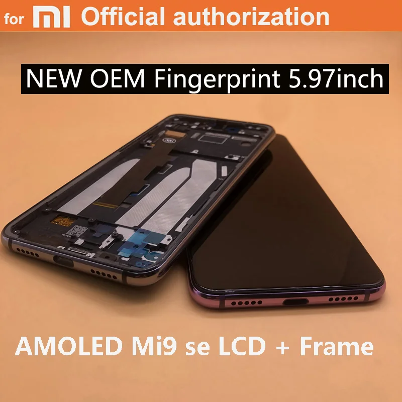 5 97 оригинальный размер отпечатков пальцев AMOLED LCD дисплей для Xiaomi MI 9 SE Mi9 ЖК-экран