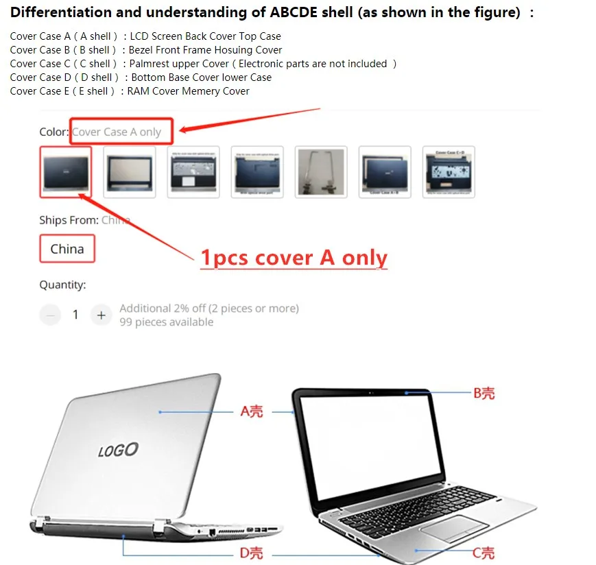 Nova base capa traseira para laptop, para