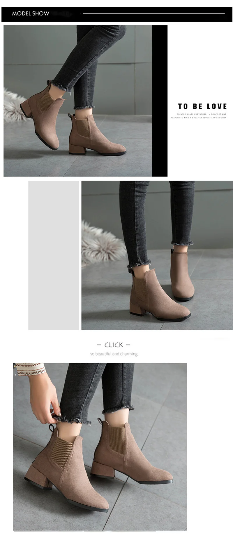 Ariari/ г., новые осенние женские ботинки модные женские ботинки из флока с круглым носком, нескользящая износостойкая женская повседневная обувь Лучший подарок