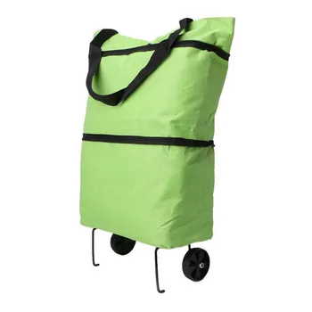 

Folding Shopping Bags New FaShion Handy Trolley Grocery Shopper Bags Large Capacity Lightweight Foldable Packs with Wheels Hot