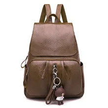 Стиль, европейский и американский модный женский рюкзак, повседневная женская сумка с кисточками, многофункциональная школьная сумка