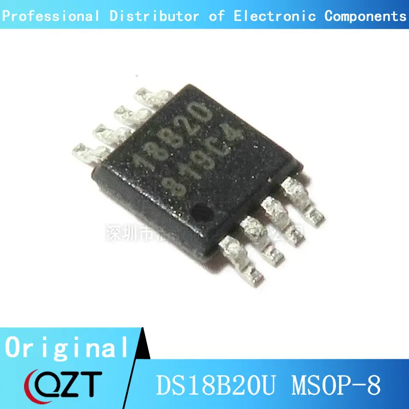 10pcs/lot DS18B20U MSOP8 DS18B20 18B20 18B20U SOP DS18B20U+T DS18B20U+TR MSOP-8 chip New spot