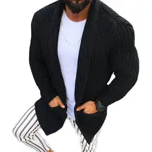 ^#Cheap Men Long-Sleeved Cardigan Sweater Autumn Winter Solid Color Knitted Outerwear Casual Male Long Sweatercoat Pull Homme ^#Cheap Men Long-Sleeved Cardigan Sweater Autumn Winter Solid Color Knitted Outerwear Casual Male Long Sweatercoat Pull Homme