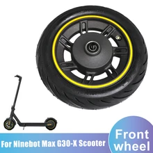 

10 Inch Front Wheel with Vacuum Tubeless Tire Assembly 60/70-6.5 55PSI for Ninebot Max G30-X Kickscooter