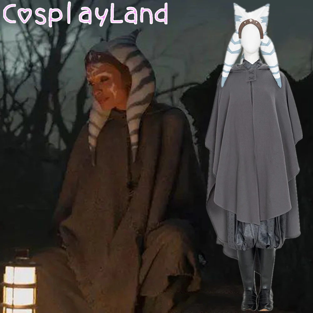 Il Mandaloriano Ahsoka Tano Costume Cosplay Costumi Da Festa Di Halloween Vestito Da Supereroe Fancy Women Clothing Show Suit Helmet
