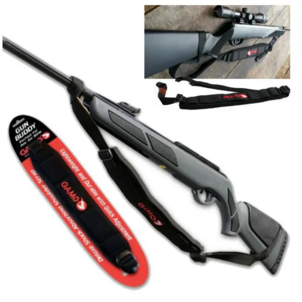 Новый ремень Gamo Gun Buddy идеально подходит для любых пневматических ружей вертлюгов