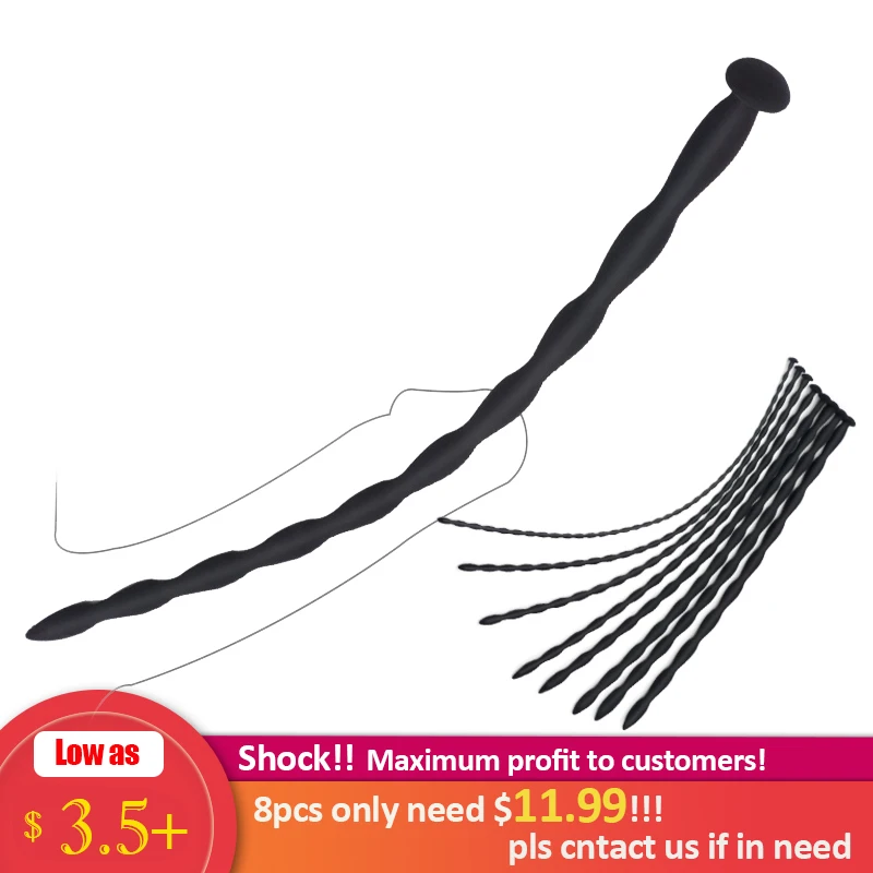 Flexible Silicone Urethral Catheter 8mm Long Penis Plugs Masturbator Urethra Dilator Sex Shop Penis Insert Urethral Sound Beads Catheters Sounds Aliexpress