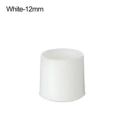 Set of 10 Rubber Chair Leg Caps - Durable Furniture Feet Protectors and Leveling Pads (White - 12mm)