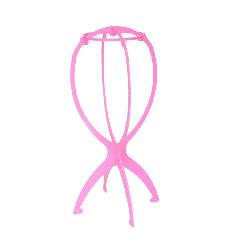 1PC Ajustable Wig Stands Plastic Hat Display Folding Wig Head Holders Portable Mannequin Head Salon for Home Wigs Store