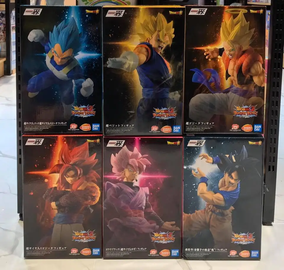 Оригинальный Banpresto Overseas SSJ Rose Goku Blue Vegeta SSJ4 Gogeta Vegetto фигурка фигурки модель куклы