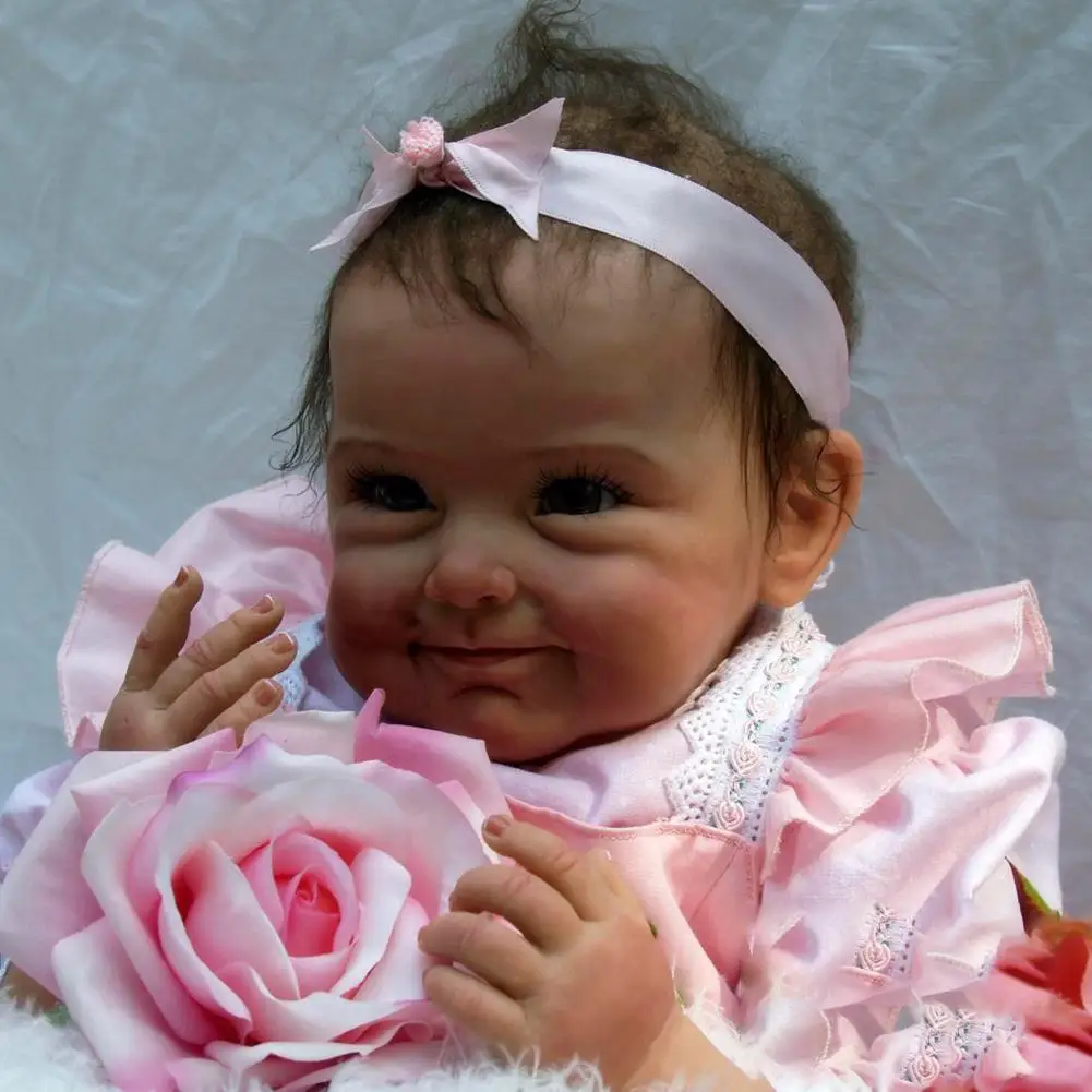 

None NPK Lifelike Reborn Baby Doll Soft Real Touch Vinyl Silicone Toys for Children Birthday Gift Girl Educational Toy