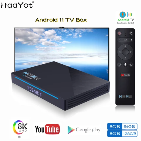 Android 11.0 Smart TV BOX RK3566 2.4&5G Wifi 4GB 8GB Ram 64GB 128G 8K 1000M Netflix Google Voice Gyros HD IPTV Media Player