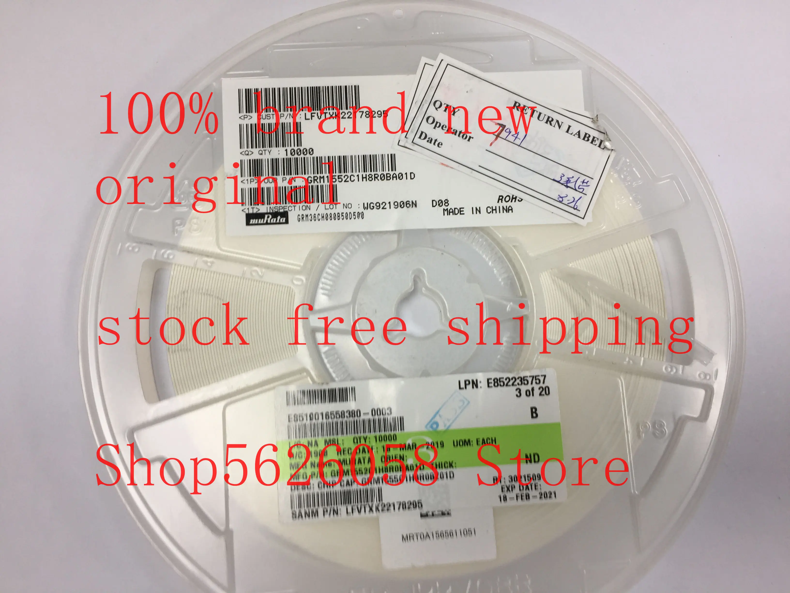 

Grm1552c1h8r0ba5000 SMD 100% Новый оригинальный 50 шт./лот в наличии