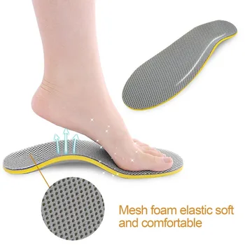 

1 Pair Sports Shoes Insoles Orthotic Flat Foot Arch Support Cushion Breathable Shockproof Men Women Outdoor Activities Insoles