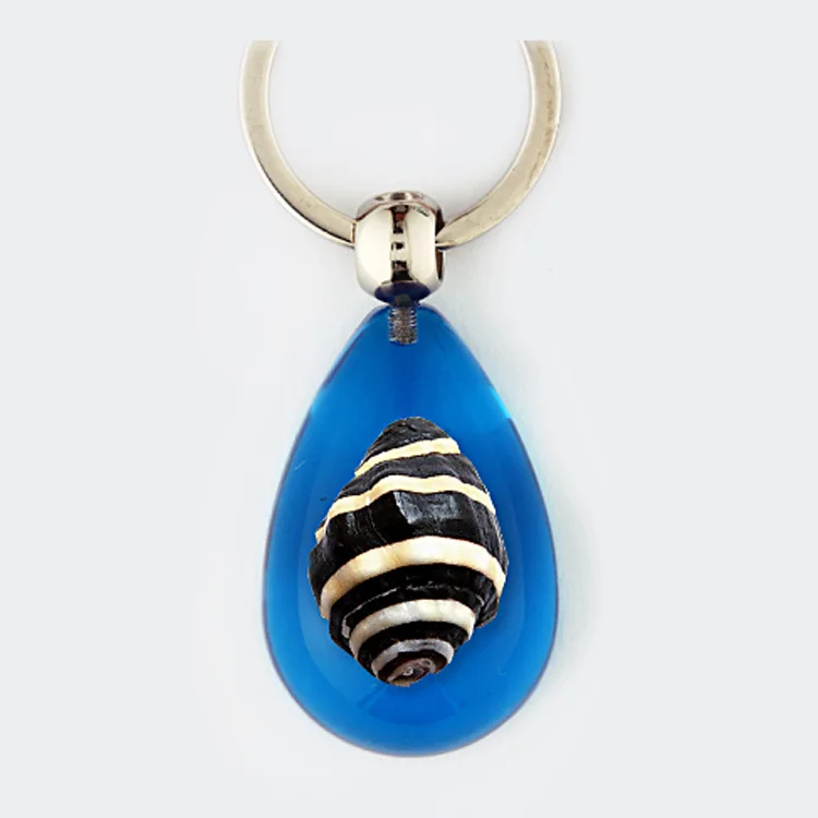 

[Bug] Oceans Keychain Creative Water Droplet Conch Keychain Resin Keychain Multi-color Selectable