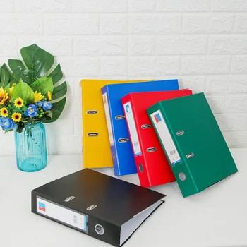 

1PC Durable Large Capacity A4 Office Folder Loose-leaf Binder Plastic Document Clips Stationery School Office File Folders