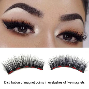 

Five Magnetic False Eyelash Set Magnetic Fake Eyelashes Eyeliner Liquid Eye Lashes Tweezers Kit Cosmetic Makeup Set MKXJ